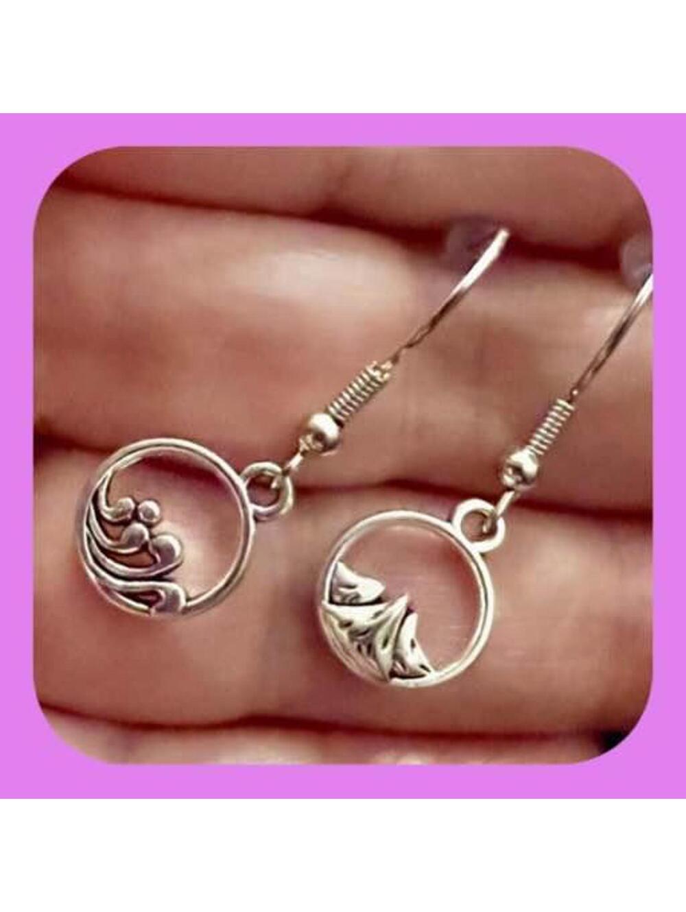 Unique Lovely Petite Miniature“America The Beautiful" EarringsMountains To Sea!